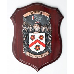 Handpainted Single Family Crest Shield - (Large 9" x 13")