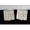 Family Coat of Arms Cufflinks - Sterling Silver Shield Shaped Cufflinks