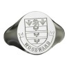Family Coat of Arms Ring - Arms & Name Ribbon Ring  (Medium)