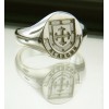 Family Coat of Arms Ring - Arms & Name Ribbon Ring  (Medium)