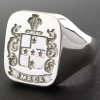 Full Family Coat of Arms Ring - Square Heraldic Seal Ring (Large)